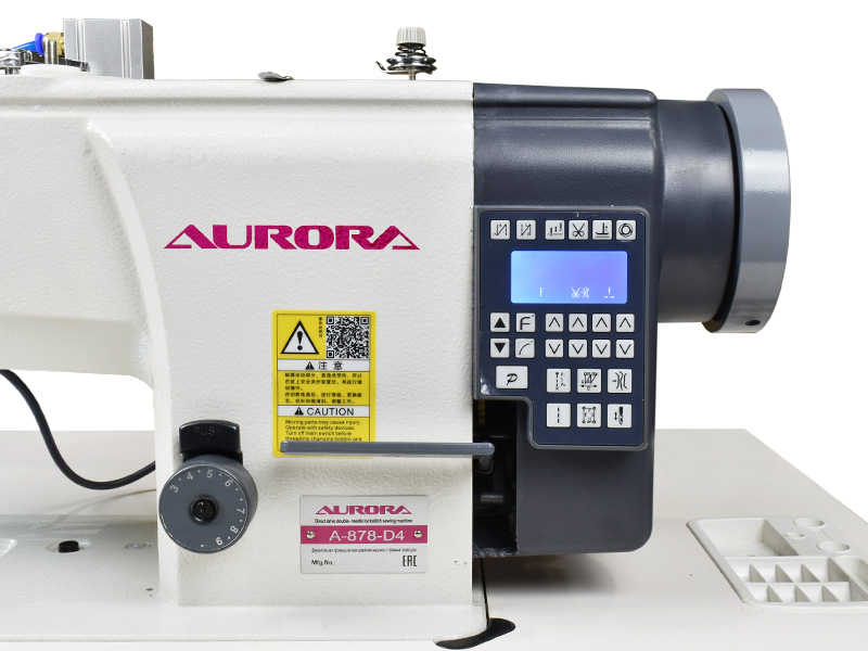 Промышленная швейная машина Aurora A-878-D4 (прямой привод, автоматические функции, тройное продвижение)