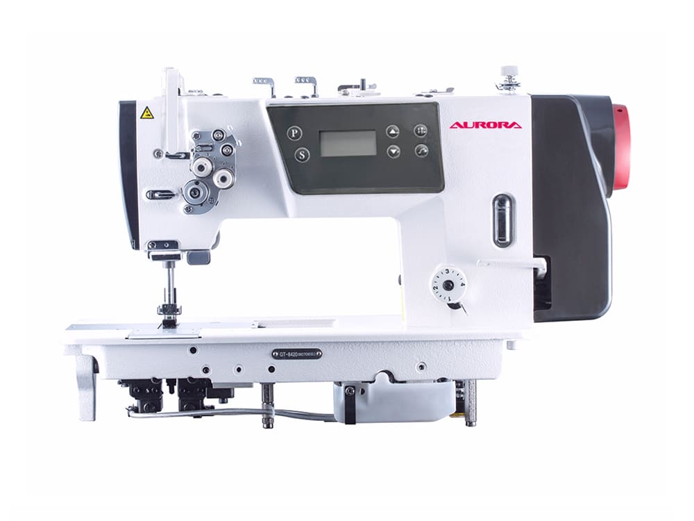 Двухигольная промышленная швейная машина с прямым приводом Aurora H-872D (увеличенный челнок, закрытая система смазки)
