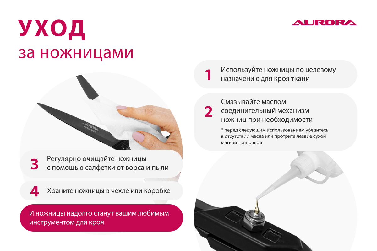 Ножницы серии "Премиум" портновские профессиональные с титановым покрытием, 24 см, Aurora
