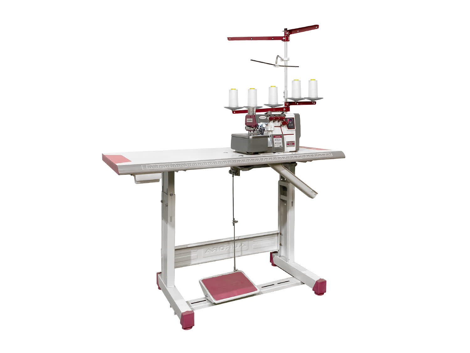 Промышленный 5-ти ниточный оверлок с автоматическим подъемом лапки Aurora E3-5PF-X2 для средних и тяжелых материалов (прямой привод) Промышленный 5-ти ниточный оверлок с автоматическим подъемом лапки Aurora E3-5PF-X2 для средних и тяжелых материалов (прямой привод)