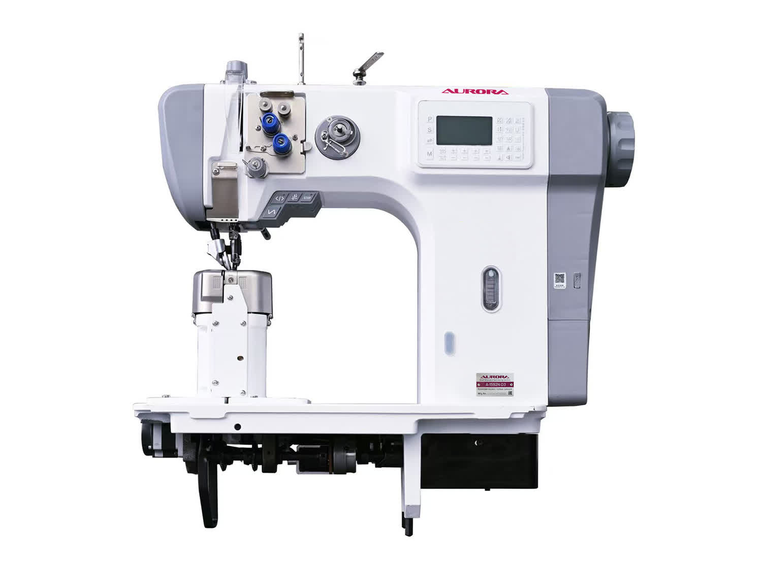 Двухигольная колонковая машина с 3-м продвижением Aurora A-1592N-D3 (4 шаговых мотора, автоматические функции)