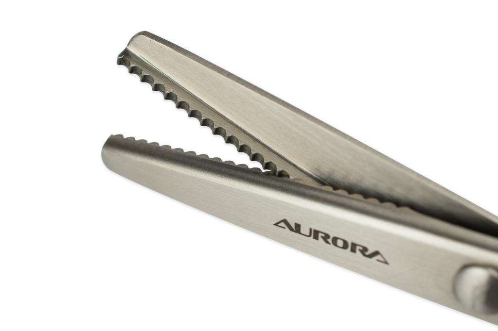 Ножницы зиг-заг Aurora "Волна", 23 см, шаг зубчика 3,5мм