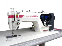 Прямострочная промышленная швейная машина с автоматикой и увеличенным челноком Aurora H5-B