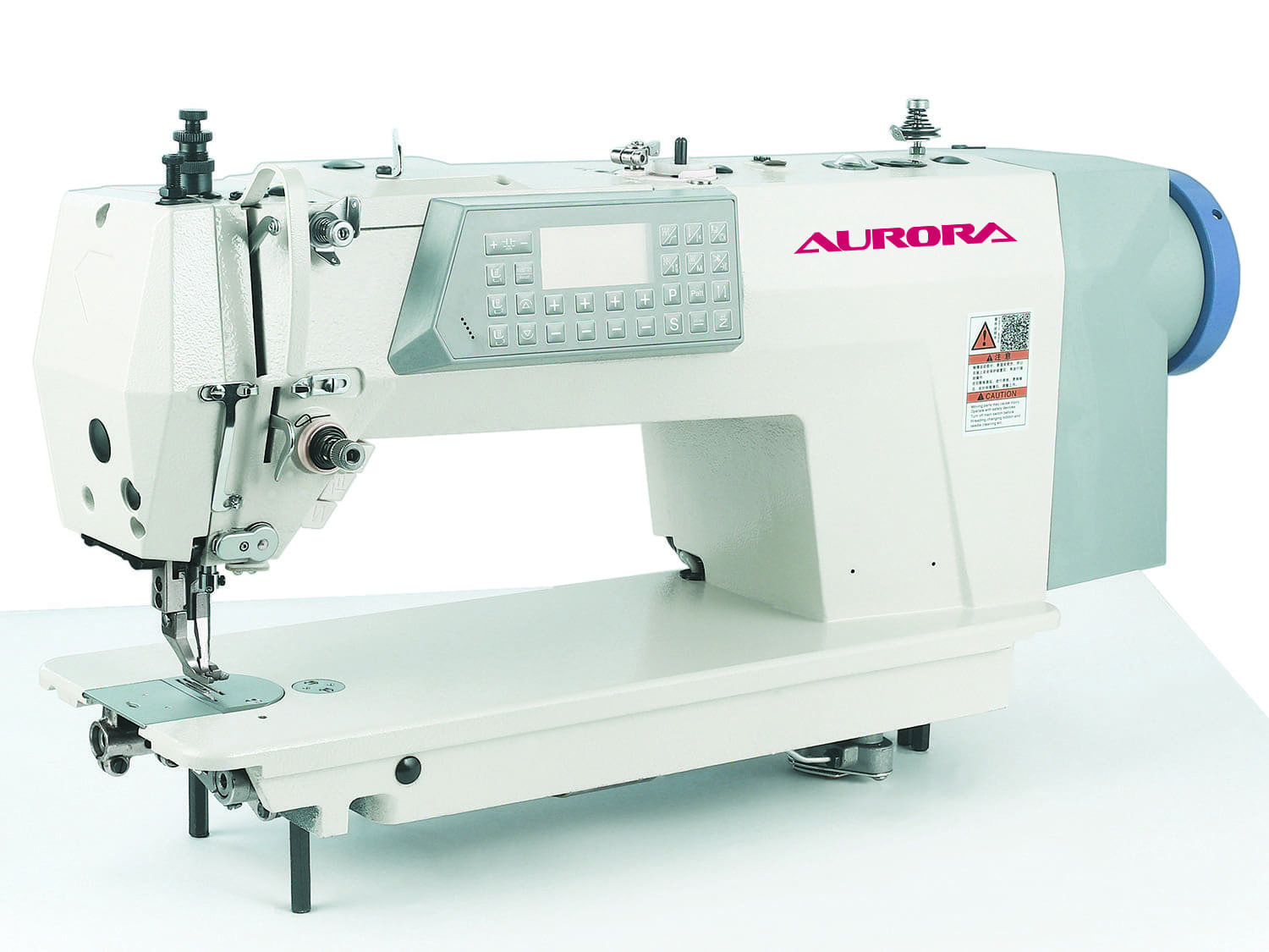 Прямострочная промышленная швейная машина с шагающей лапкой и увеличенным вылетом рукава AURORA A-3500-D3 (автоматические функции, два шаговых мотора)
