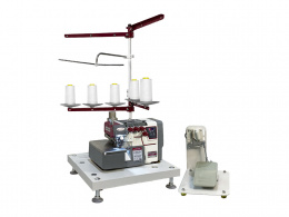 Настольный промышленный 5-ти ниточный оверлок с автоматическим подъемом лапки Aurora E3-5PF Home для легких и средних материалов (прямой привод)