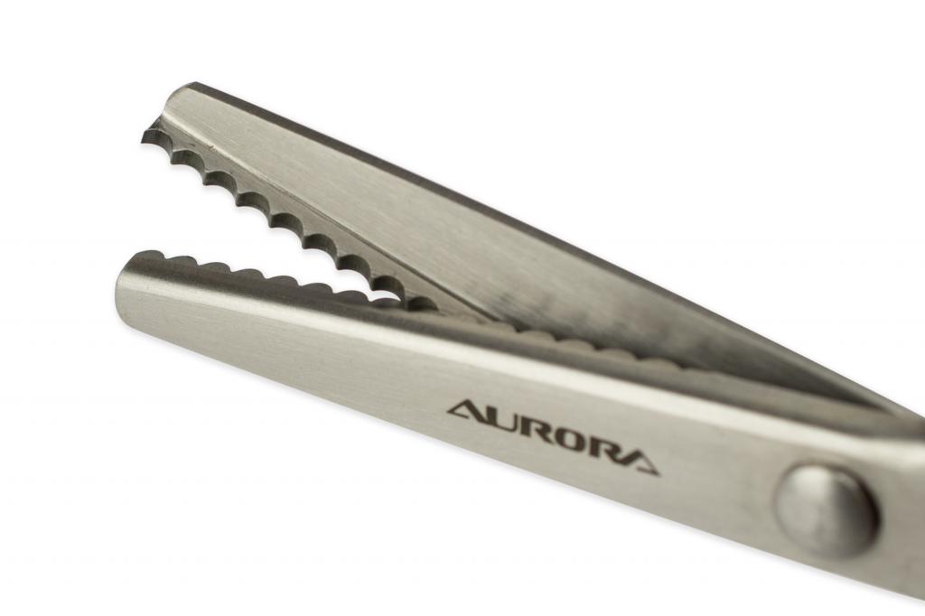 Ножницы зиг-заг Aurora «Волна», 23 см, шаг зубчика 7 мм
