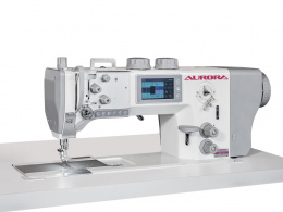 Прямострочная промышленная швейная машина с тройным продвижением Aurora А-867-1D3 (автоматические функции, увеличенный челнок, вылет рукава 320 мм)