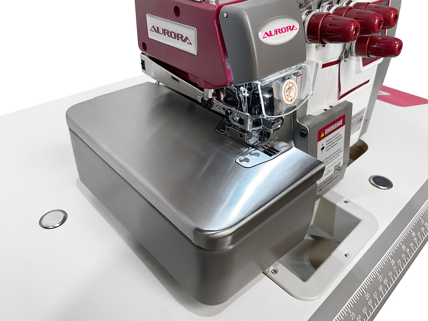 Промышленный 5-ти ниточный оверлок с автоматическим подъемом лапки Aurora E3-5PF для легких и средних материалов (прямой привод)