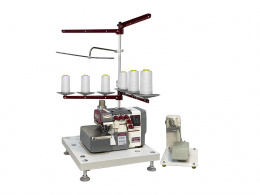 Настольный промышленный 6-ти ниточный оверлок с автоматическим подъемом лапки Aurora E3-6PF Home для легких и средних материалов (прямой привод)