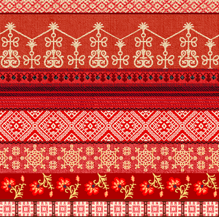 Ткань хлопок для пэчворка AU-PoSid-Str-1