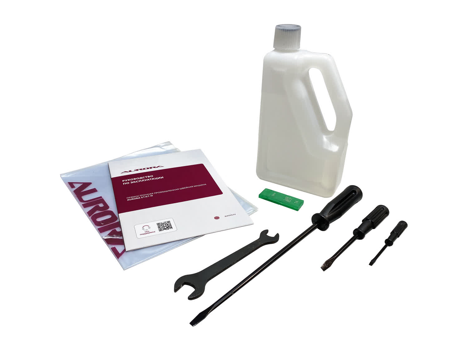 Прямострочная промышленная швейная машина Aurora S1-H для средних и тяжелых материалов (прямой привод, позиционер иглы)