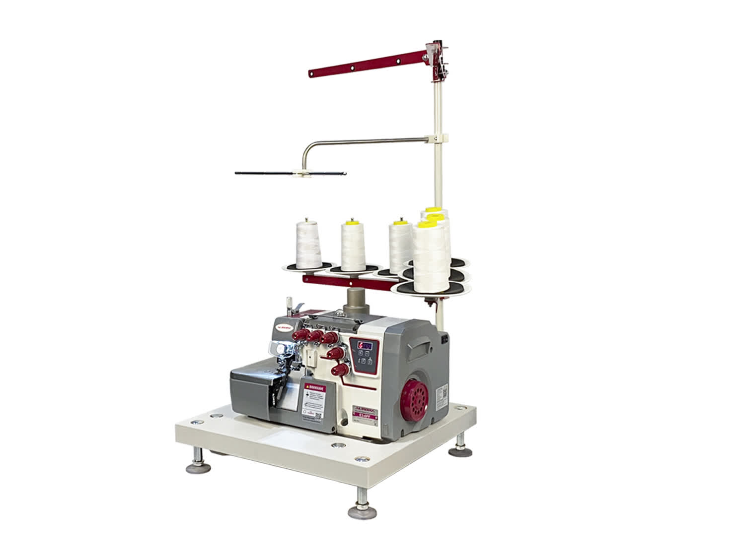 Настольный промышленный 6-ти ниточный оверлок с автоматическим подъемом лапки Aurora E3-6PF Home для легких и средних материалов (прямой привод)