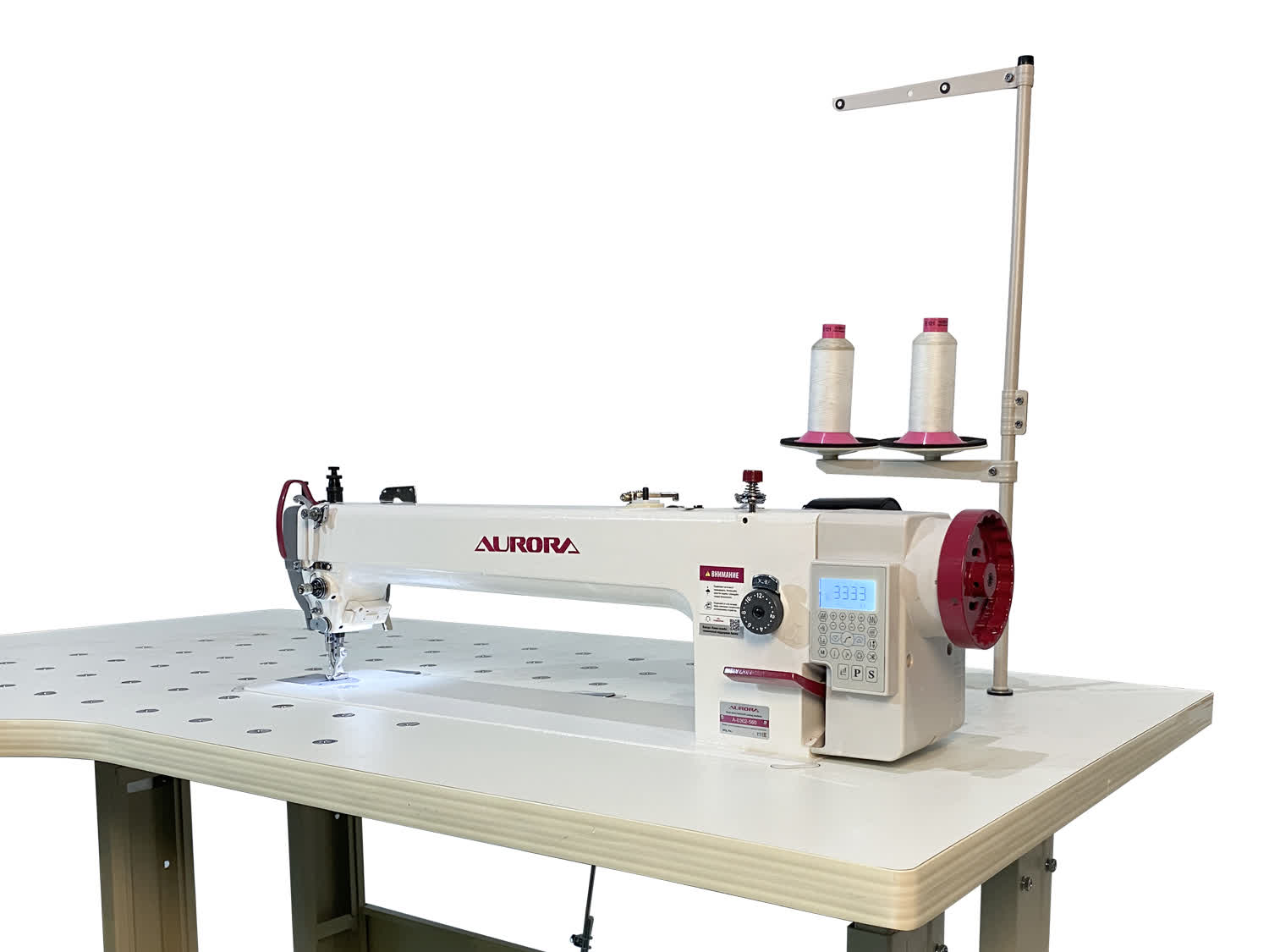 Промышленная швейная машина с шагающей лапкой и увеличенным вылетом рукава Aurora A-0302-560 (автоматические функции)