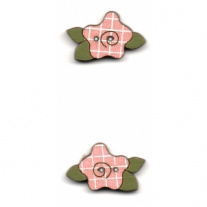 Декоративные пуговицы розовые (цветочки)