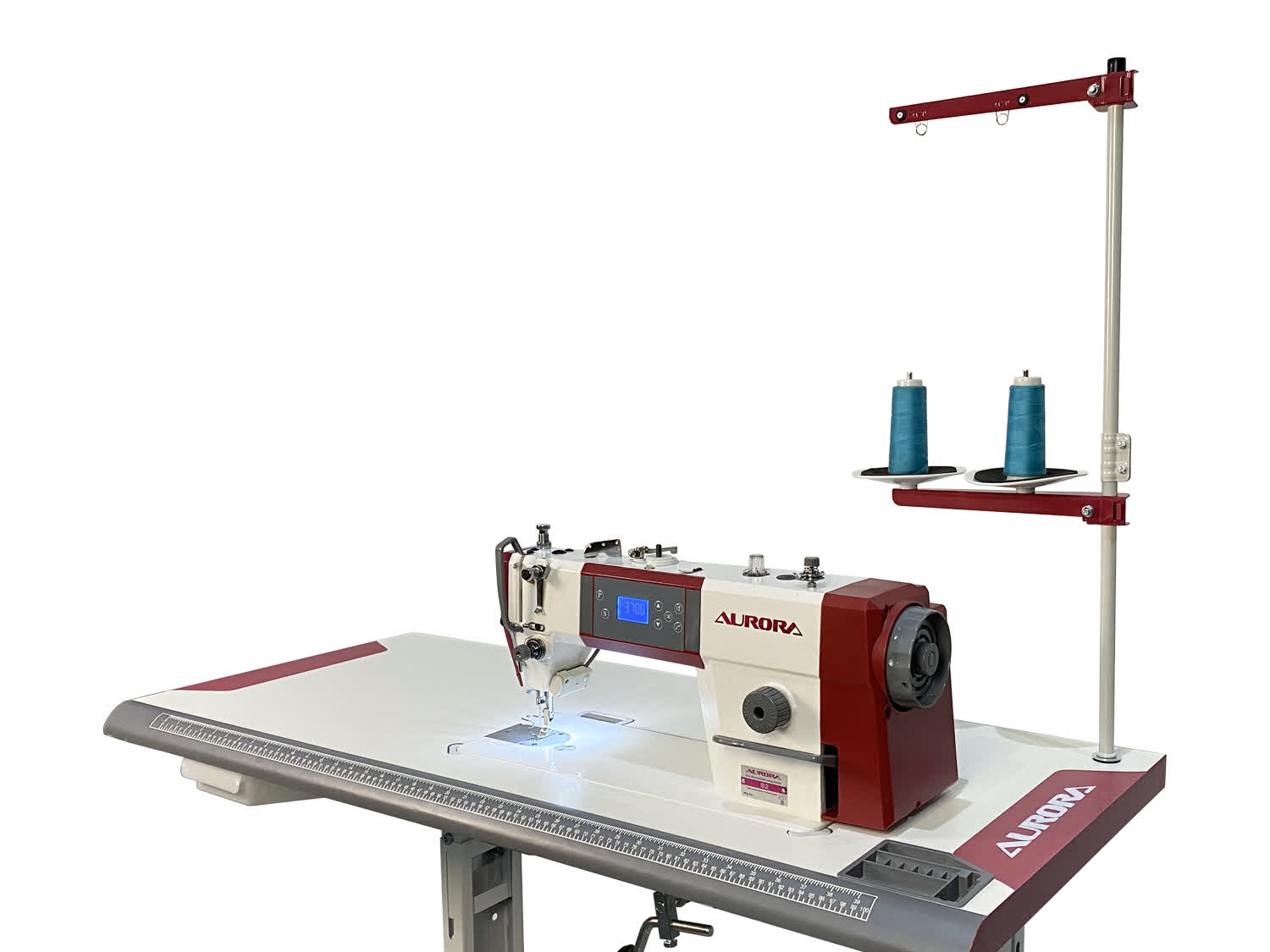 Прямострочная промышленная швейная машина Aurora S2 для легких и средних материалов (прямой привод, позиционер иглы, обрезка нити)