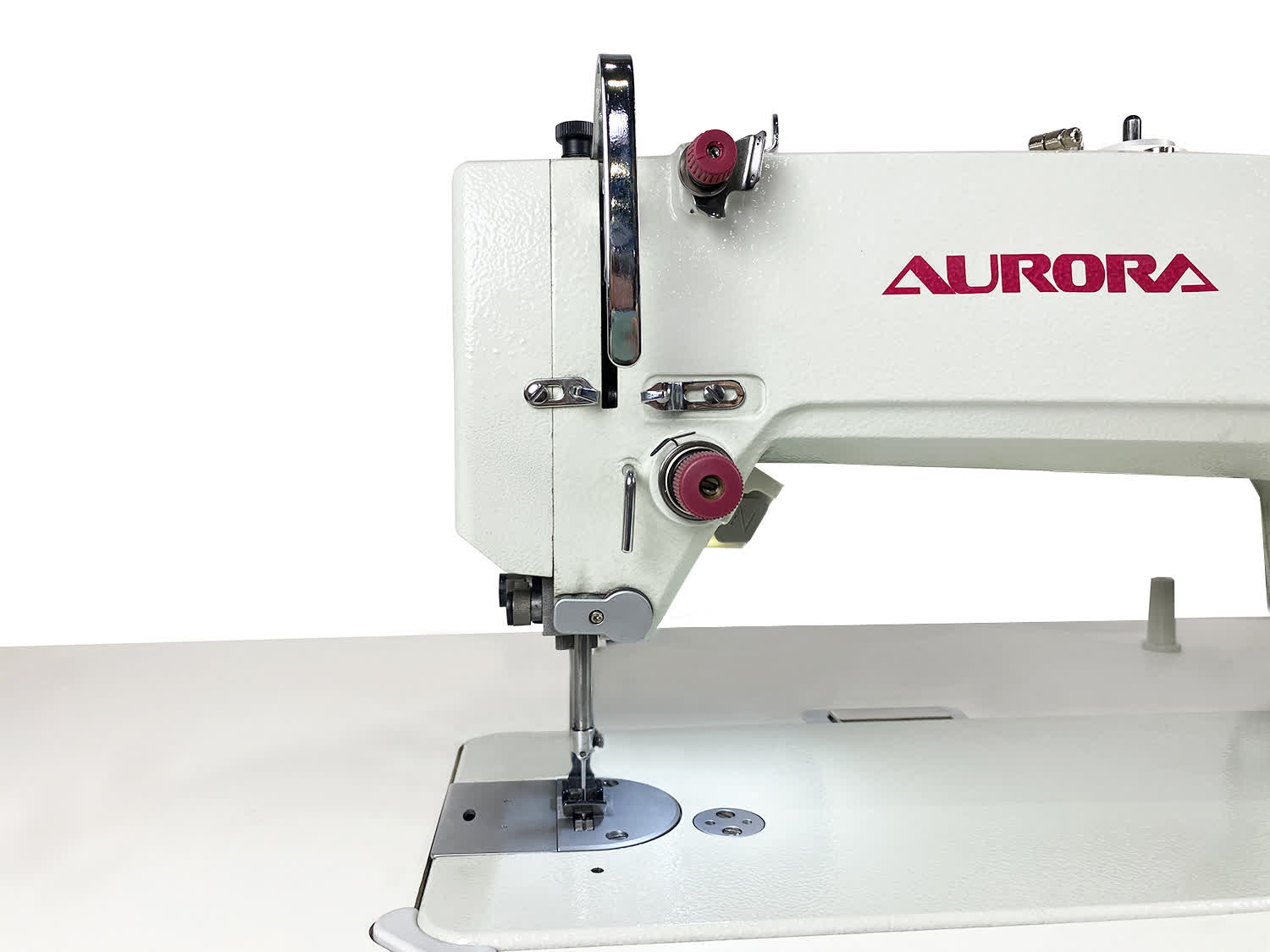 Прямострочная промышленная швейная машина с игольным продвижением Aurora A-7220 (увеличенный вылет, увеличенный челнок)