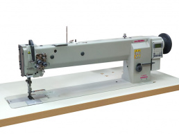 Двухигольная промышленная швейная машина с увеличенным вылетом рукава aurora a-878-d3 (прямой привод, автоматические функции, тройное продвижение)
