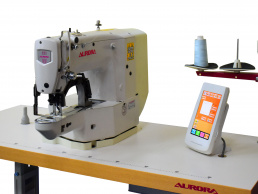 Автоматизированное решение для пришивания этикетки на базе закрепочной машины AURORA A-1908 (прямой привод)