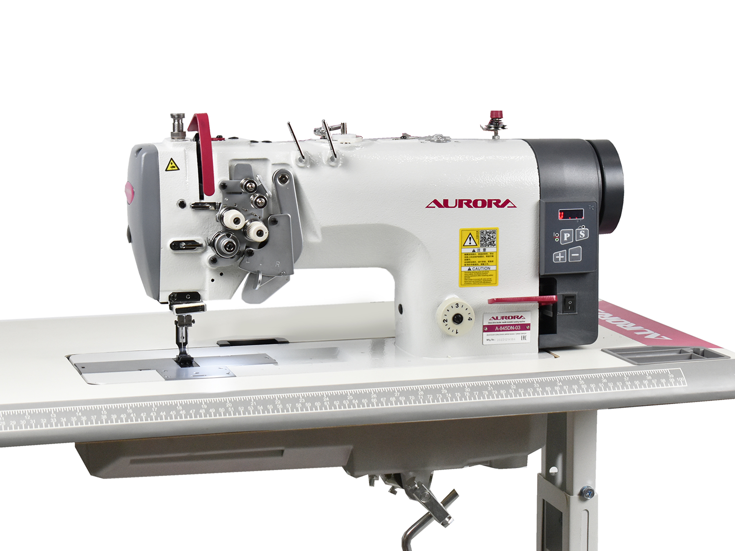 Двухигольная промышленная швейная машина AURORA A-845DN-03 с прямым приводом