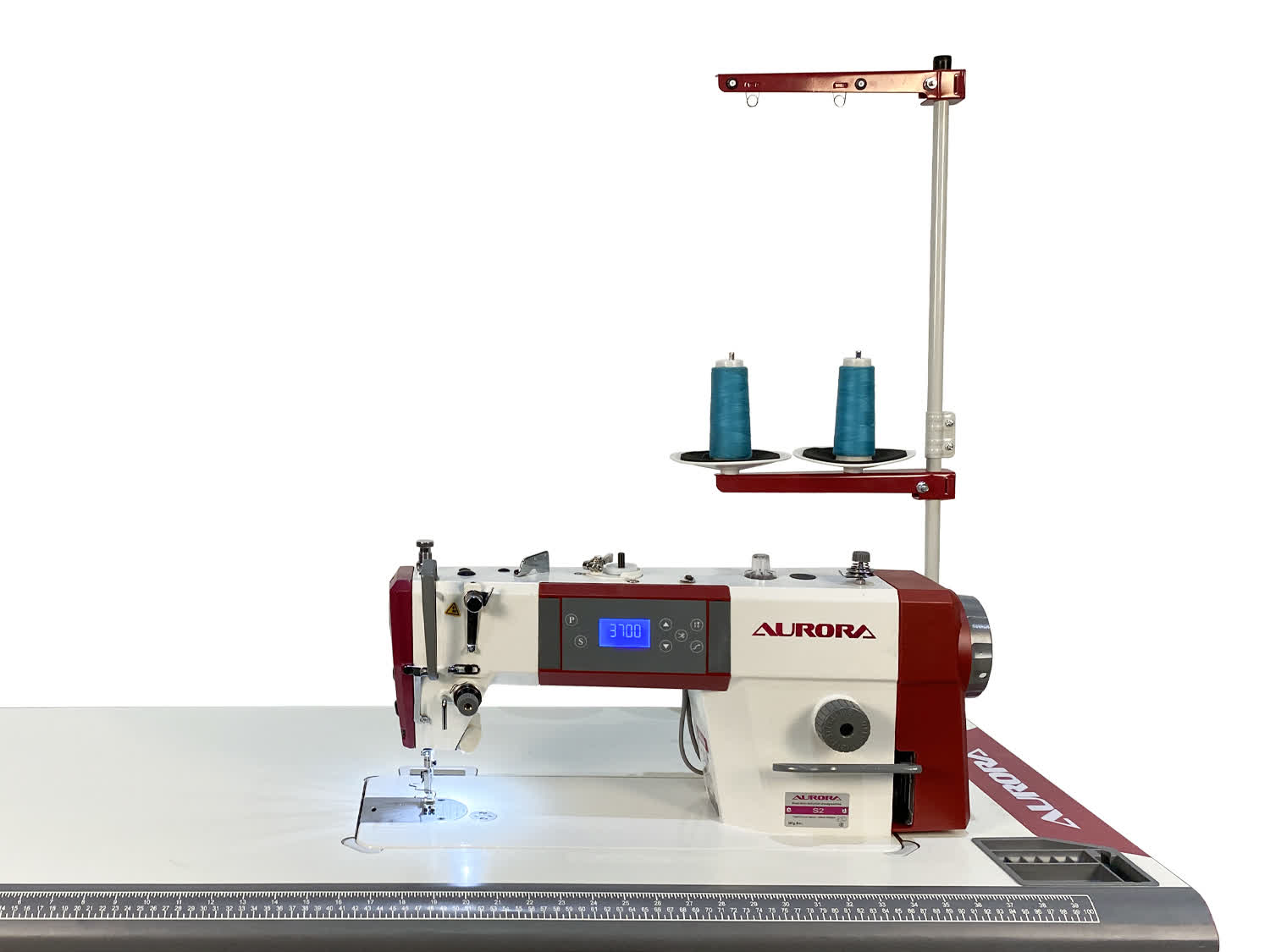 Прямострочная промышленная швейная машина Aurora S2 для легких и средних материалов (прямой привод, позиционер иглы, обрезка нити)