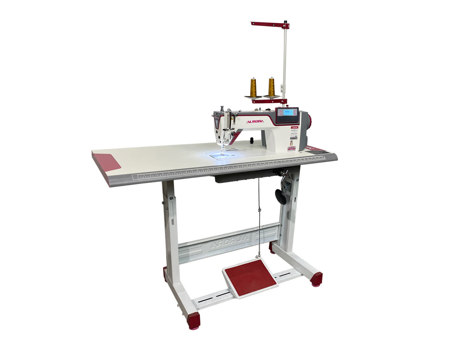Прямострочная промышленная швейная машина Aurora A-11S (два шаговых мотора, вылет рукава 305 мм)