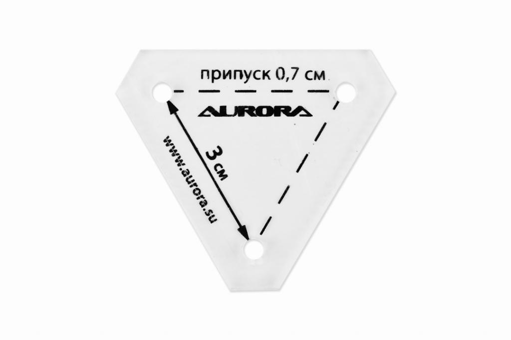 Линейка для пэчворка Aurora треугольник 3 см