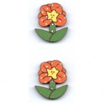 Декоративные пуговицы (цветы с листьями)