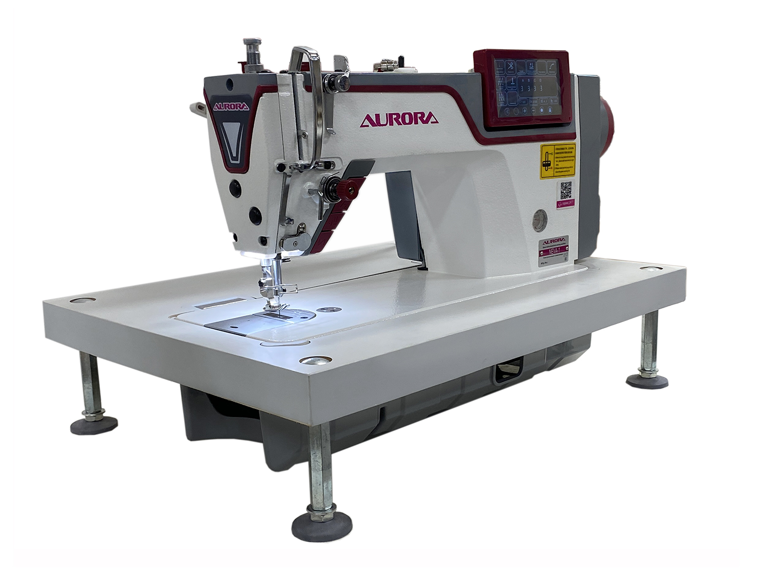 Настольная прямострочная промышленная швейная машина Aurora Neva-1 (Дизайнерские строчки, сенсорный LCD экран)