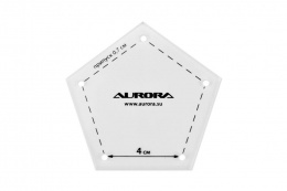 Линейка для пэчворка Aurora пятиугольник 4 см