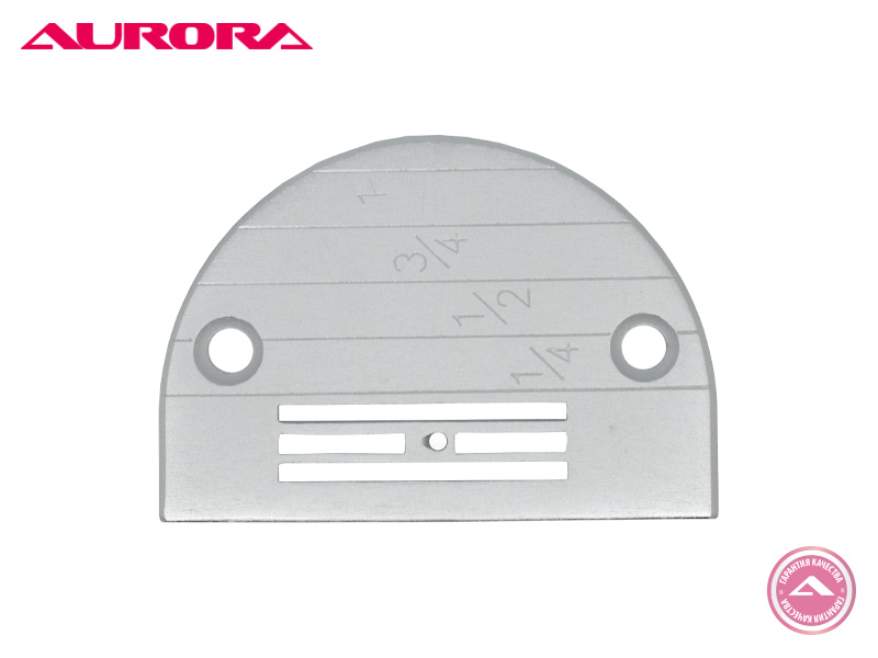 Игольная пластина четырёхрядная на прямострочную машину с нижним продвижением (для рейки E18) (лёгкие-средние материалы) (арт. Е18) Aurora
