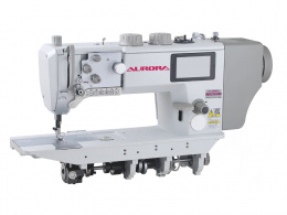 Прямострочная промышленная швейная машина с тройным продвижением Aurora А-8867-1D3 (автоматические функции, увеличенный челнок, вылет рукава 320 мм)