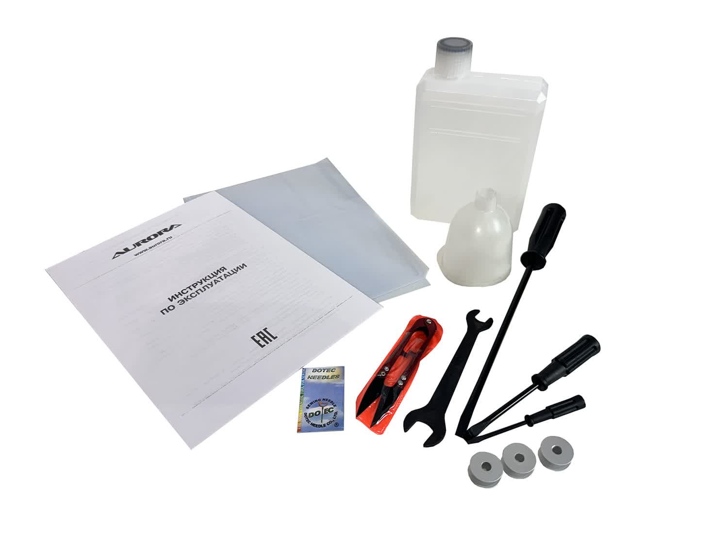 Прямострочная промышленная швейная машина Aurora A-8H (Дизайнерские строчки, два подвижных ножа, закрытая смазка)