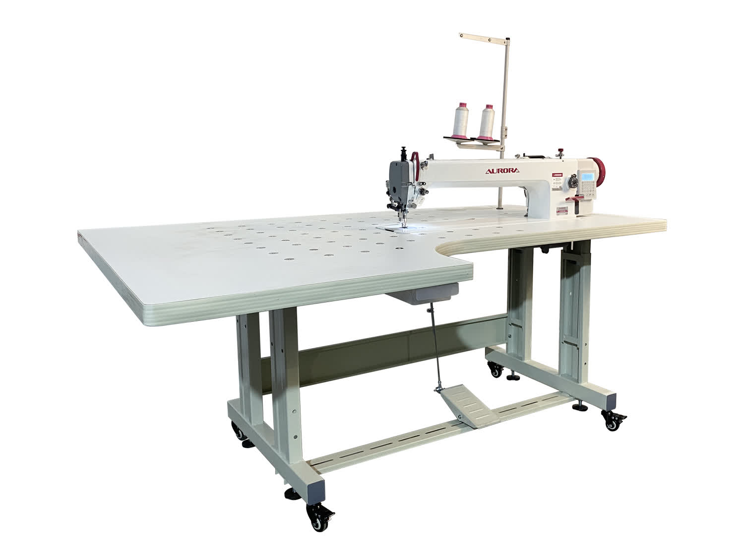 Промышленная швейная машина с шагающей лапкой и увеличенным вылетом рукава Aurora A-0302-560 (автоматические функции)