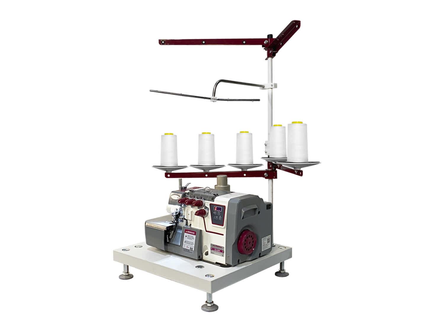 Настольный промышленный 5-ти ниточный оверлок с автоматическим подъемом лапки Aurora E3-5PF Home для легких и средних материалов (прямой привод)