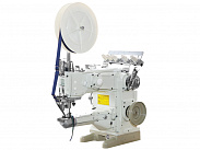 Промышленная машина для настрачивания тесьмы AURORA 1502D-UT-P с автоматическими функциями и прямым приводом.